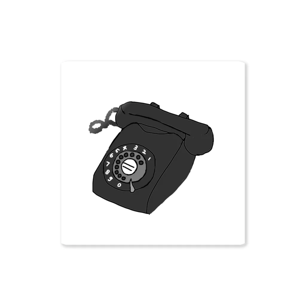 きょうこ@ねこと古生物の黒電話 ステッカー