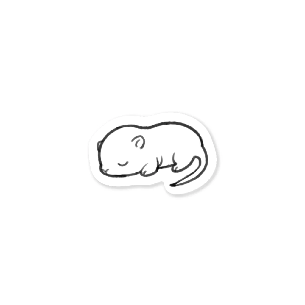 MINAGIのwhite mouse Sticker