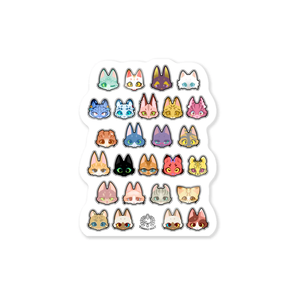 トンガリゴートの猫科JKアニマルver Sticker