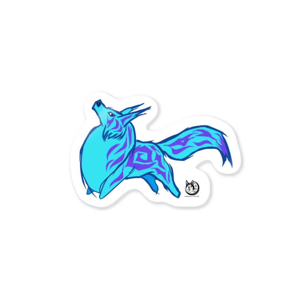 工房斑狼の青い幻獣 Sticker