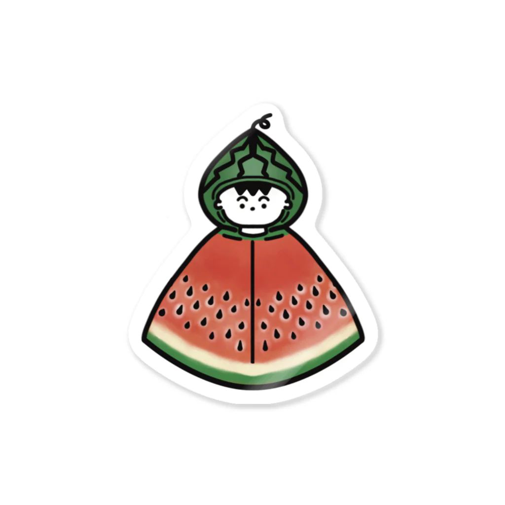 hanatomocaのwatermelon #14 スイカ ステッカー