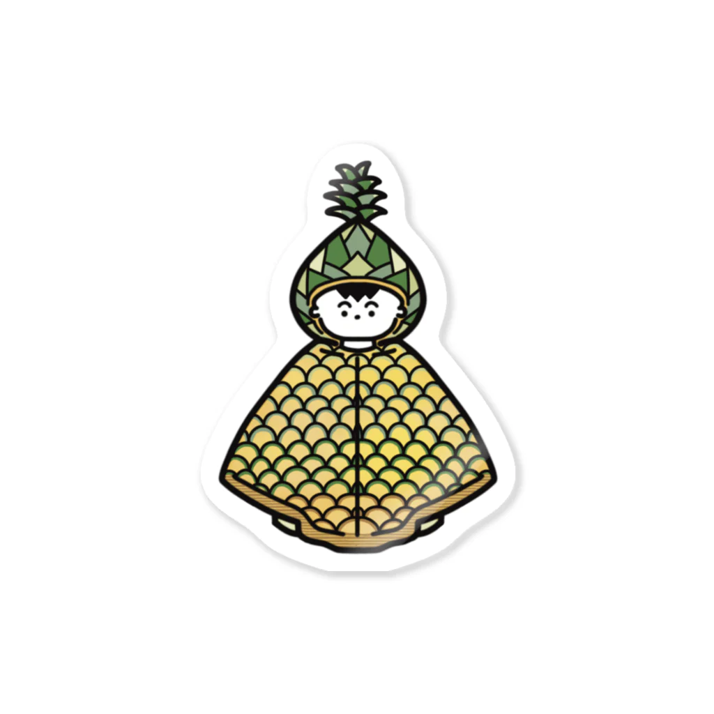 hanatomocaのpineapple #7 パイナップル ステッカー