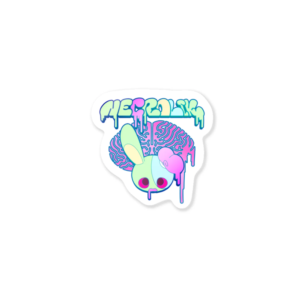 T-e's laboratory のネクローリクちゃん＠ロゴトロトロカラー Sticker