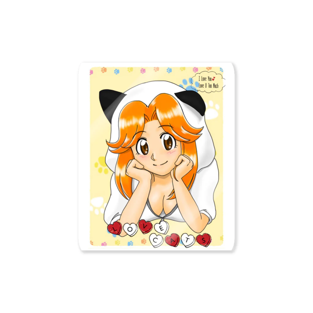 四色アペンド＋のハッピーイン・ねこゆり Sticker