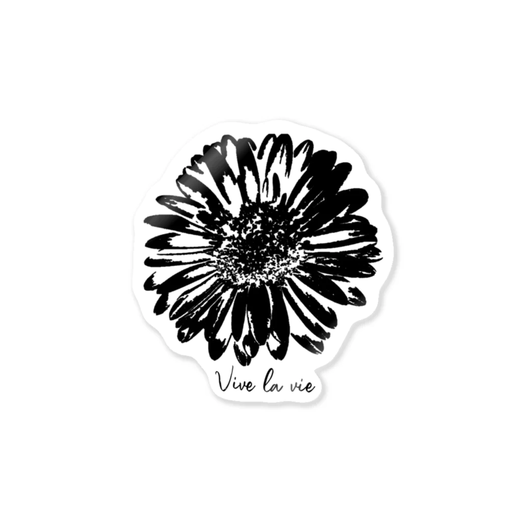 L'armoire des fleursの【Vive la vie】Gerbera ステッカー