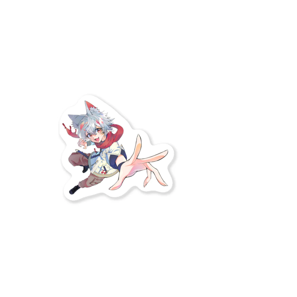 かきぷーk/🦊🧣ただのキツネさんのかきぷーのステッカー Sticker