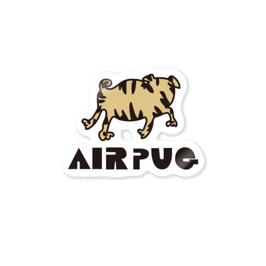 えんぴつのAIR PUG フォーン ステッカー