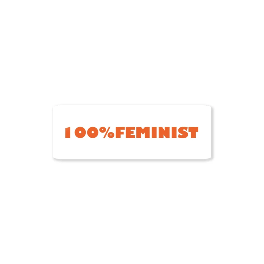 Feminist Shopの100%FEMINIST ステッカー