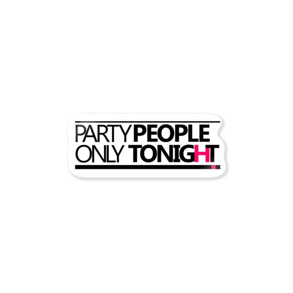 ONLY TONIGHTのPARTY PEOPLE ステッカー