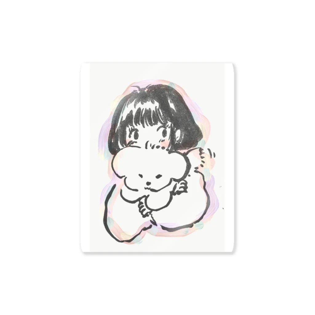 はこのいぬ_ふわふわ_ボブ Sticker