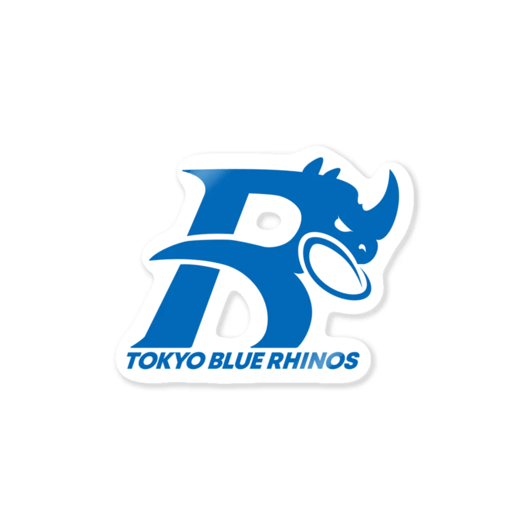 TOKYO BLUE RHINOSのRHINOS_logo_blue ステッカー