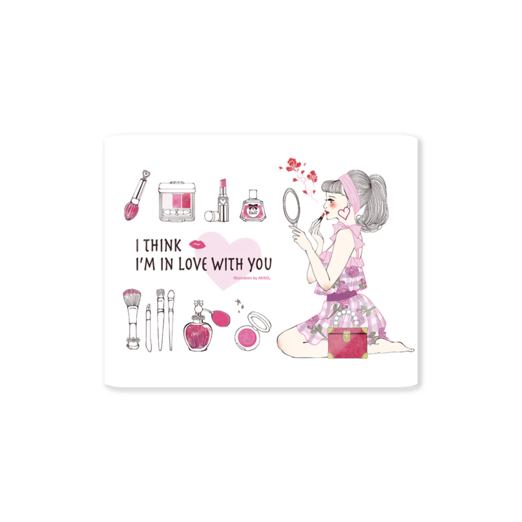 Illust goodsのLOVE COSME ステッカー