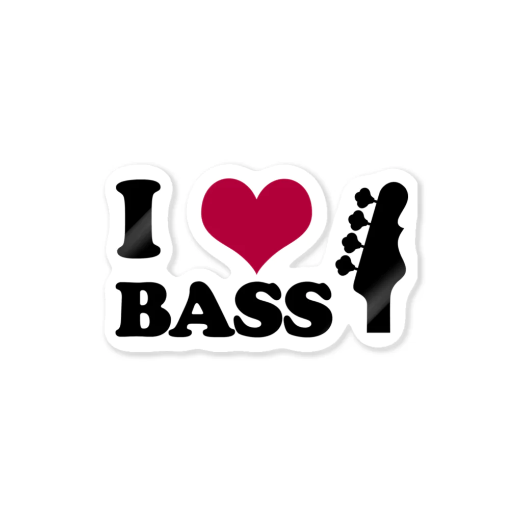 I LOVE BASS SHOPのI LOVE BASS（BK） ステッカー