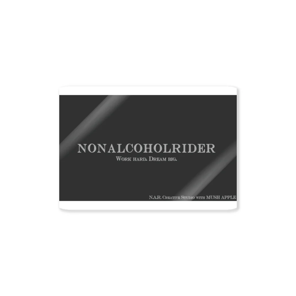 N.A.R. × MUSHAPPLE のNONALCOHOLRIDER simple2 ステッカー