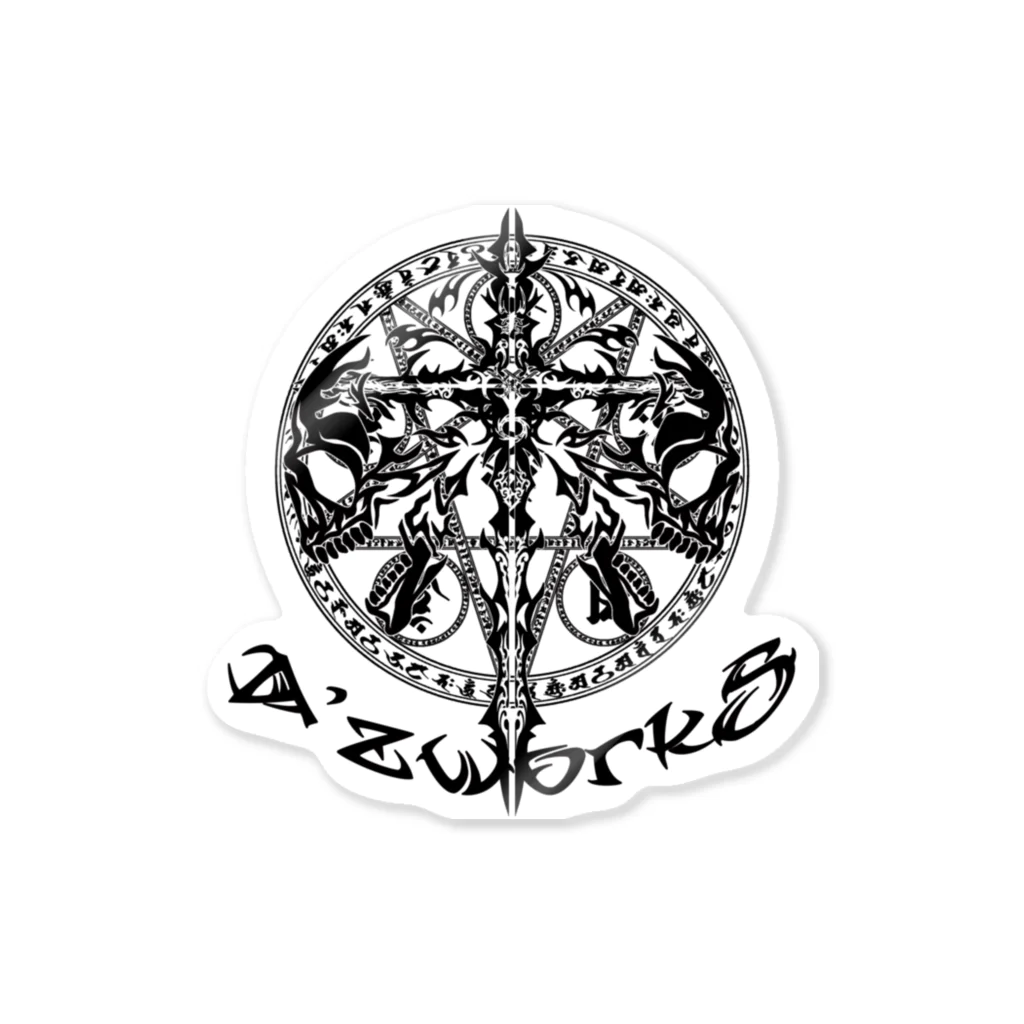 Ａ’ｚｗｏｒｋＳのTRIBALCROSS BLK Sticker