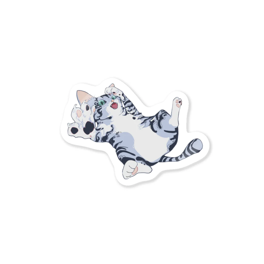 向井利元の遊びたい猫 Sticker