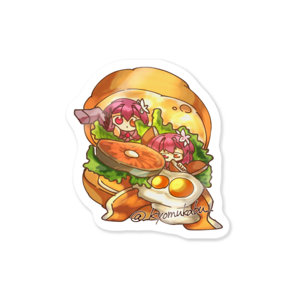 空白 蕪太の日奈子のベーグルサンド Sticker