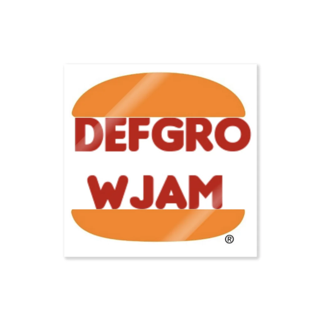 DEFGROWJAM apparelのDGJサンプリングロゴハット Sticker