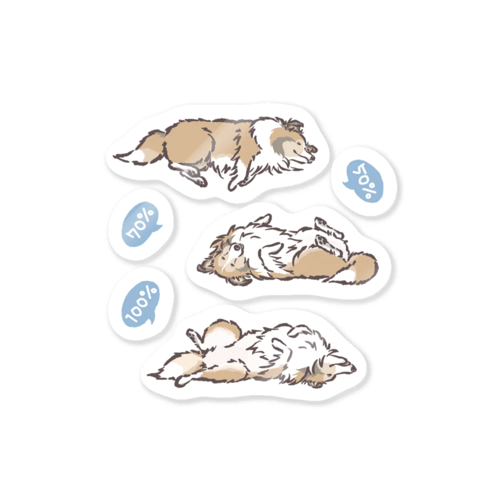 BowWoof Shopのセーブル❷ シェルティ無防備を貼っちゃえ Sticker