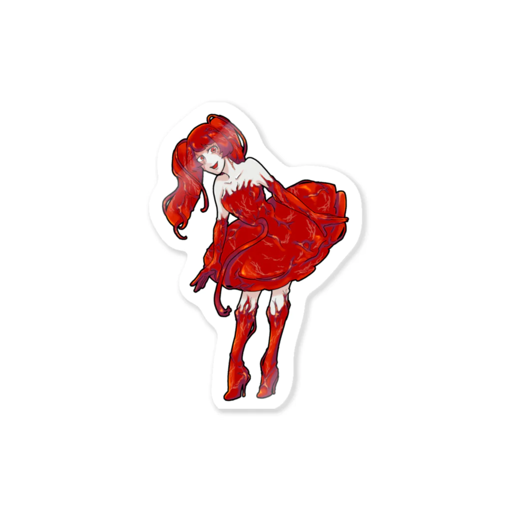 幽霊島の肉ドレス女の子 Sticker