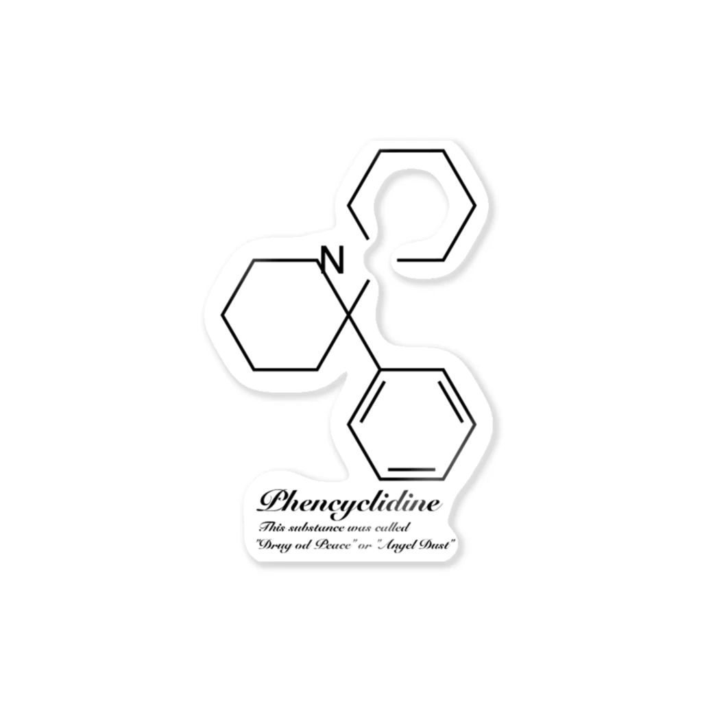 UserID_NameShopの【化学式】平和の薬と呼ばれた"PCP"で解離体験を日常に ステッカー