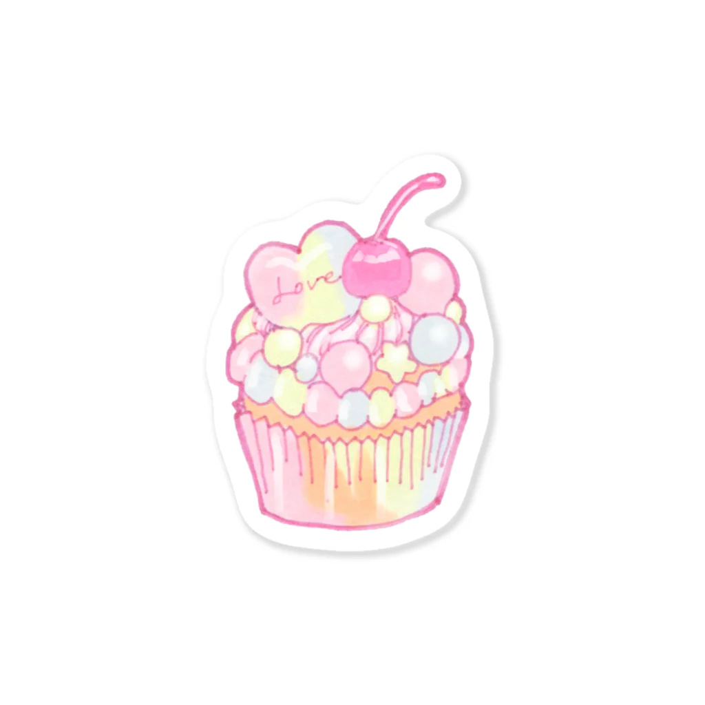 ichigotomahou.のfuwa fuwa♡cupcake ステッカー Sticker