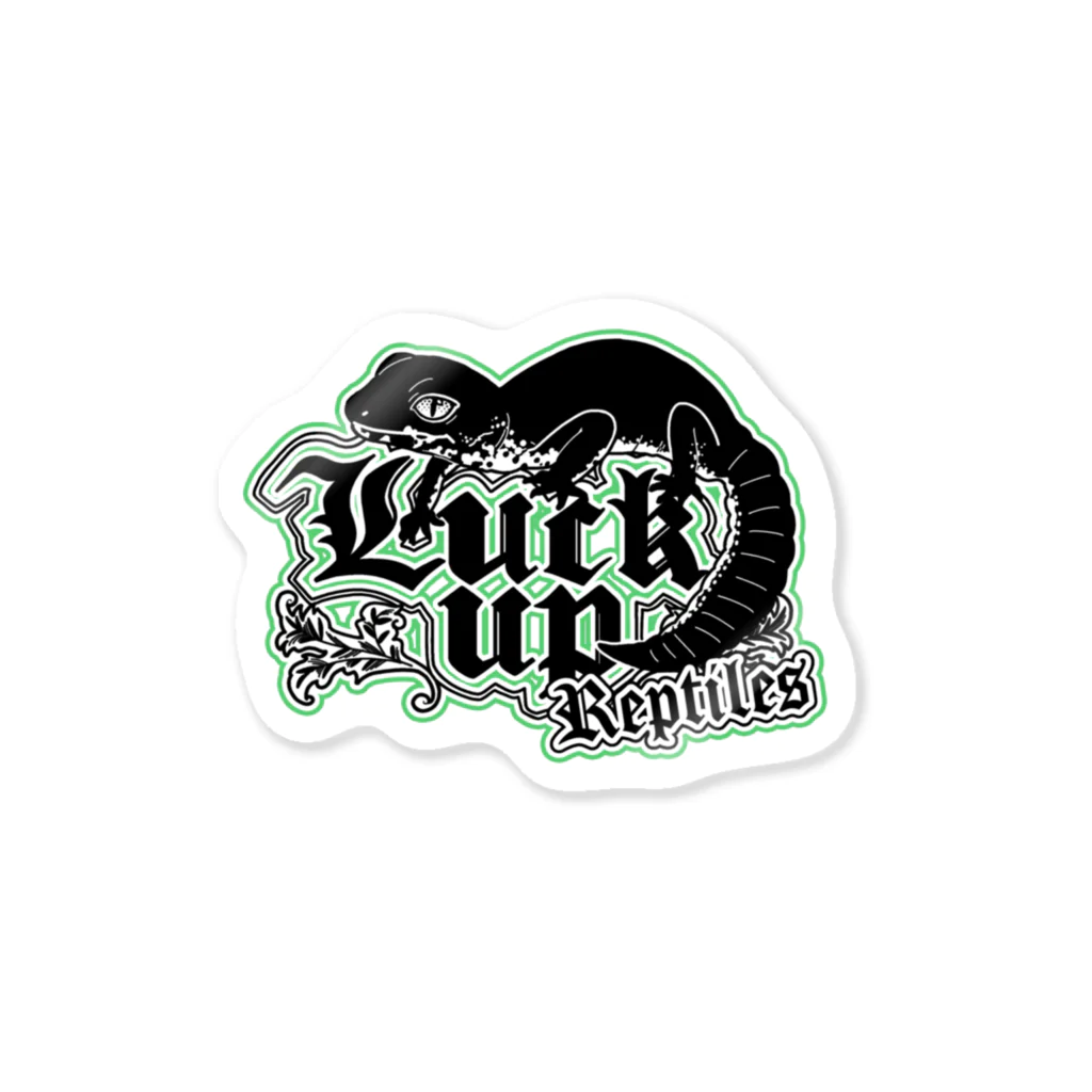 LUCK UP ReptilesのLUCK UP Reptilesヒョウモントカゲモドキロゴ Sticker