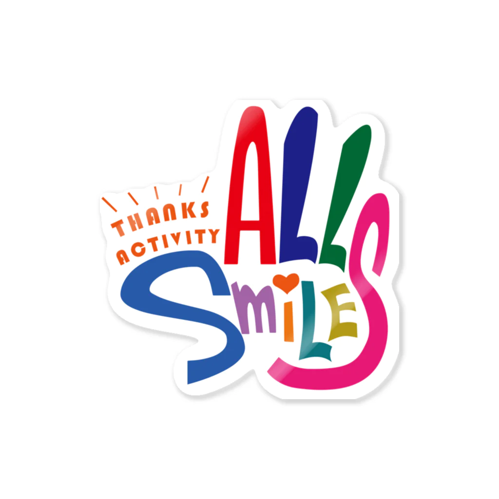 thanksactivityのALL Smiles ステッカー