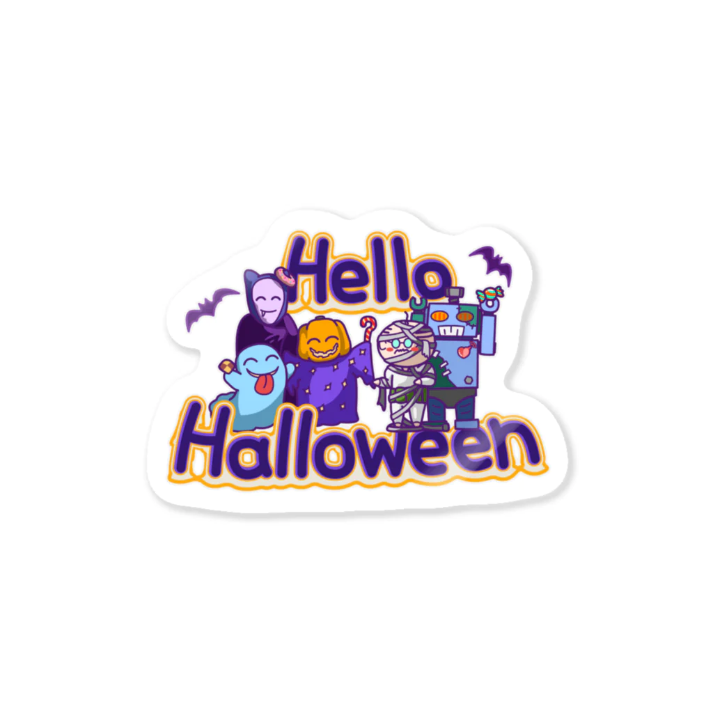 生物＝ケモノのヲ店のHello Halloween ステッカー