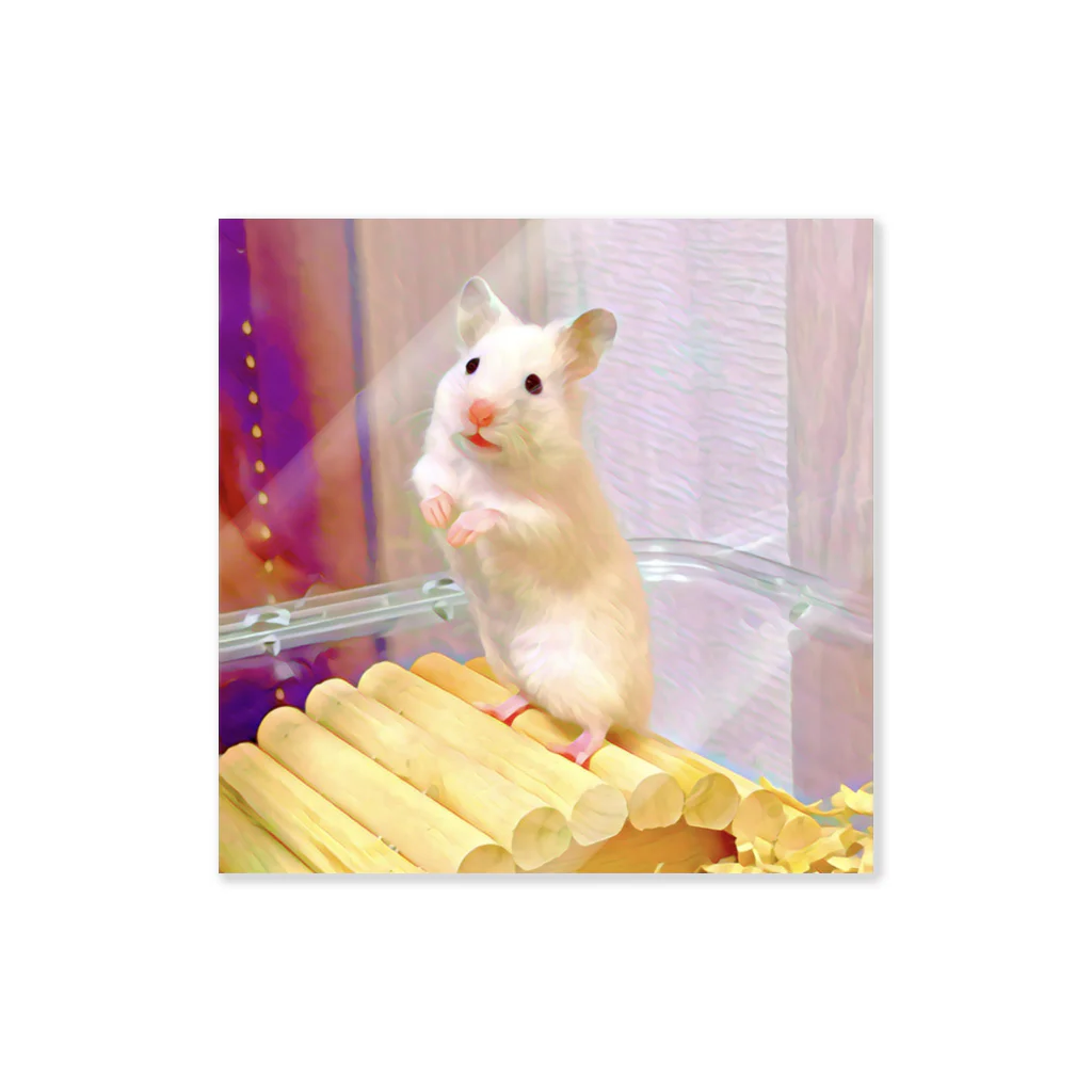 ハムスター愛好家 | Hamster Loverのシロクマハムスターゆきちゃん Sticker