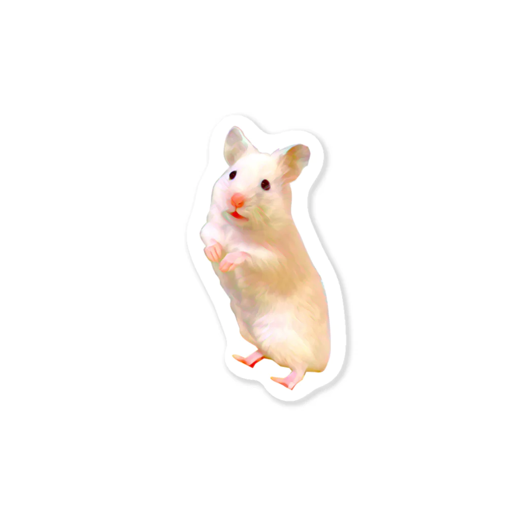 ハムスター愛好家 | Hamster Loverのシロクマハムスターゆきちゃん Sticker