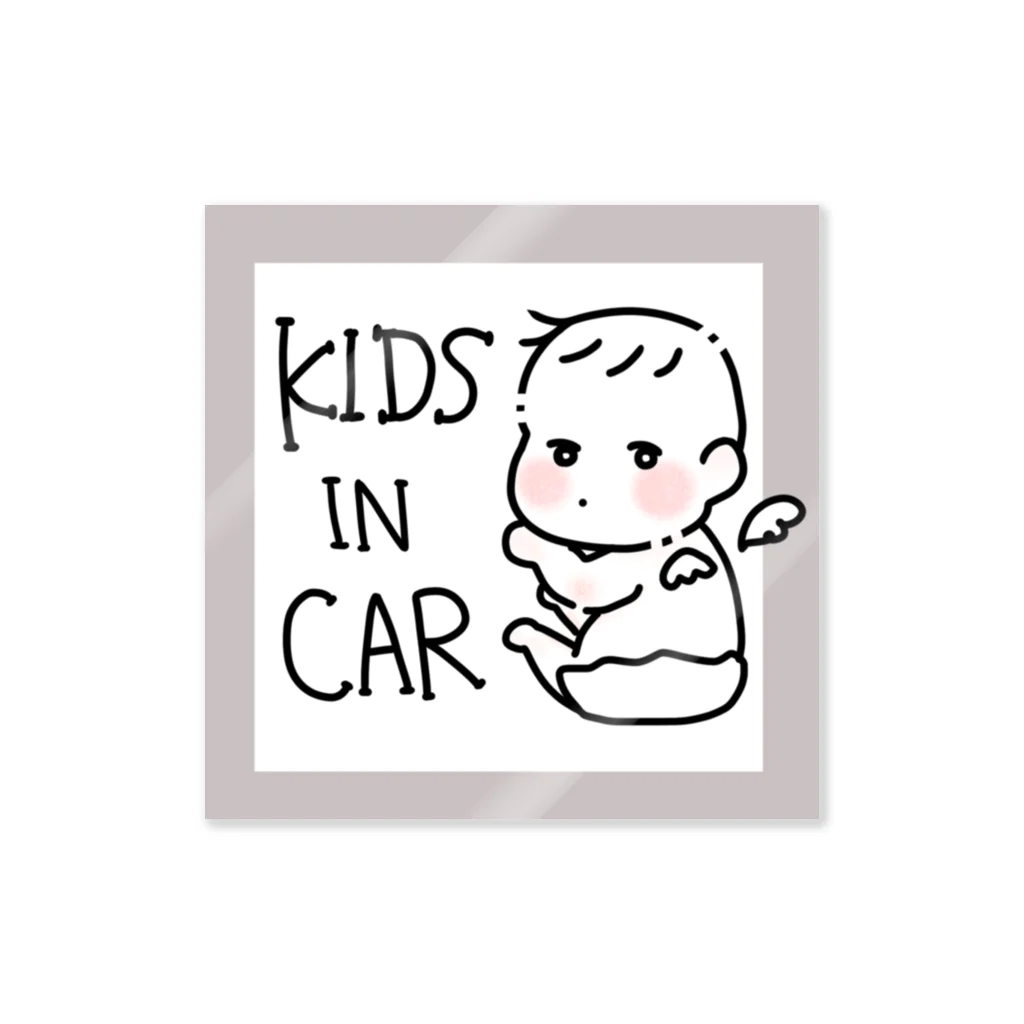 もふのKIDSINCAR ぷくべび Sticker