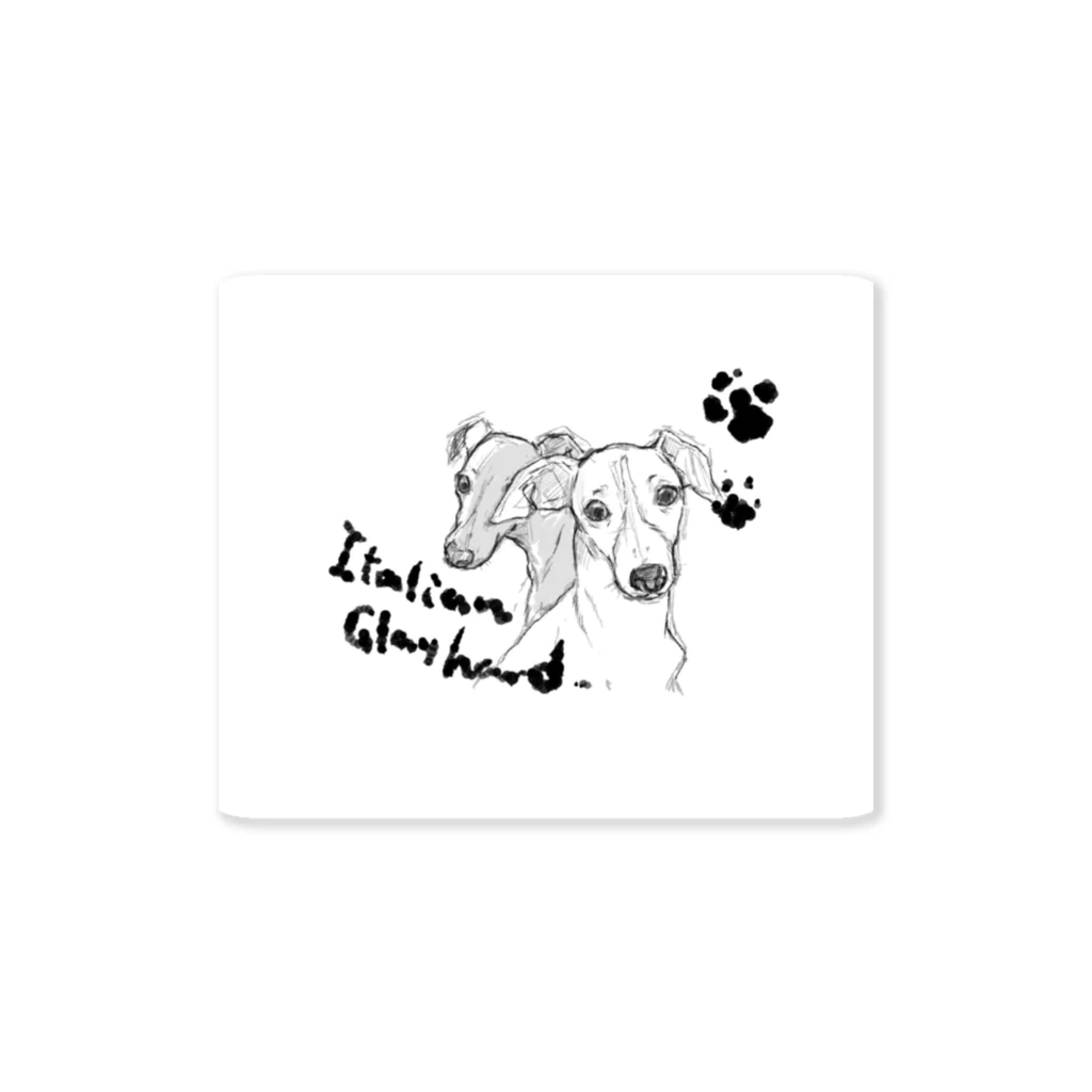 イタグレ／ビーグルshopのイタグレ（犬） Sticker