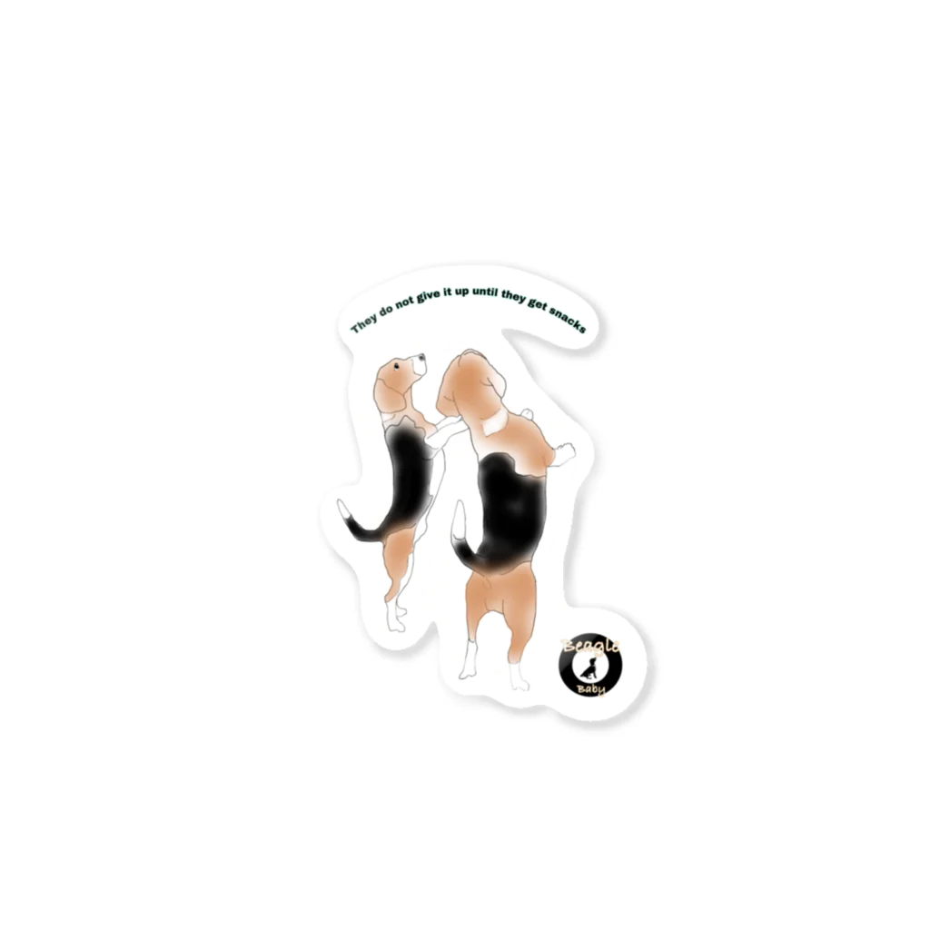 Beagle_BabyのBeagle Baby イラスト1 ステッカー