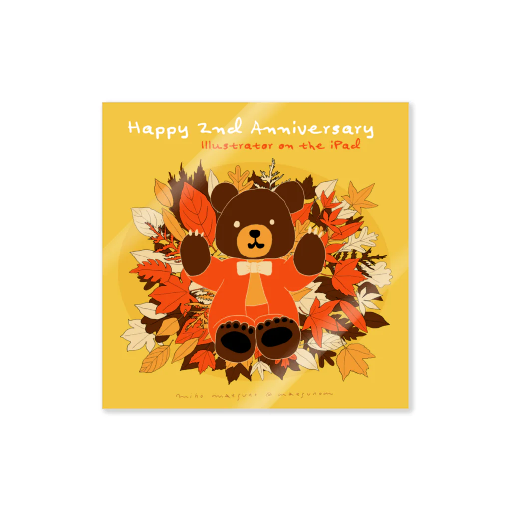 Miho MATSUNO online storeのHappy 2nd Anniversary Sticker