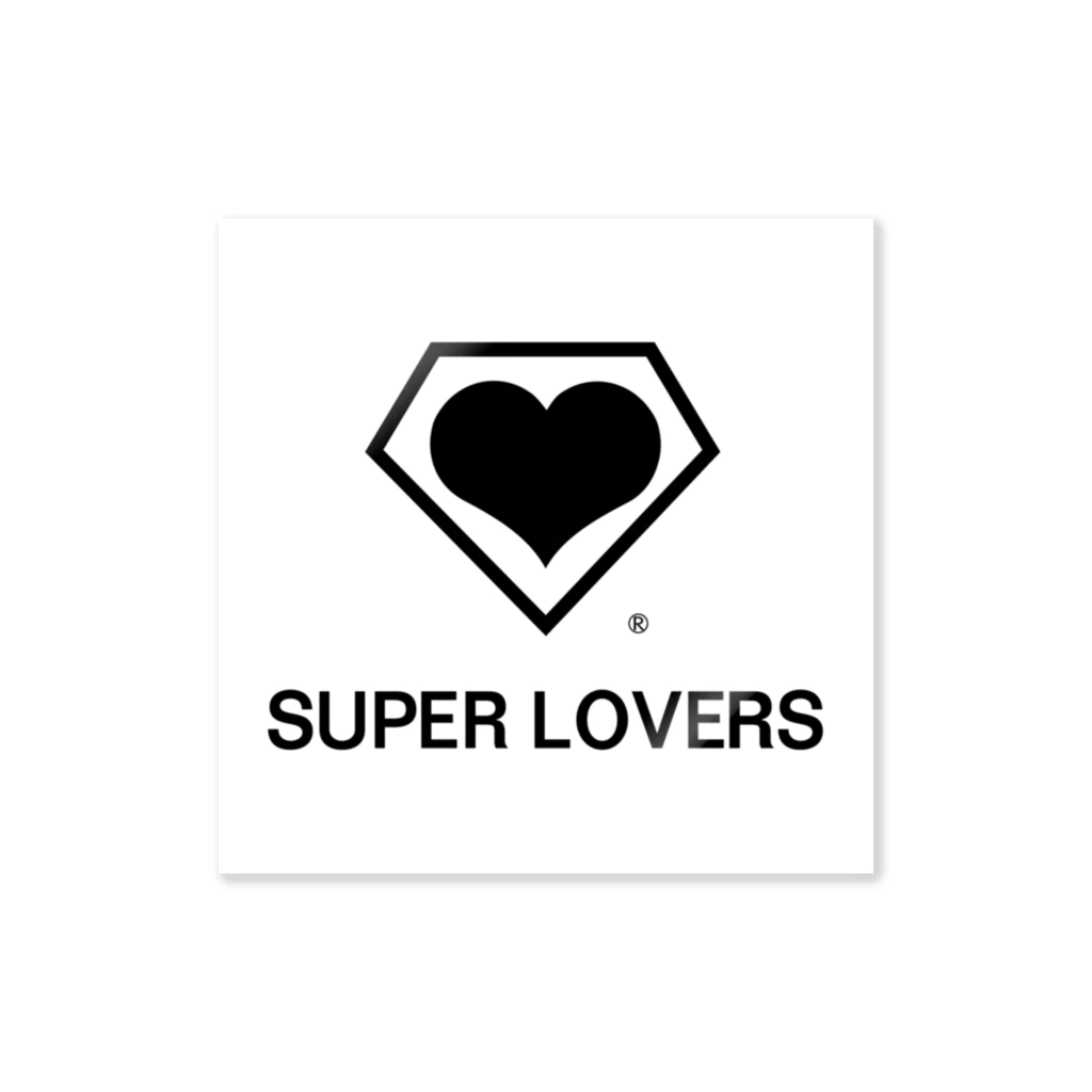 SUPER LOVERS co,ltdのSUPER LOVERS 90sスクールロゴ ステッカー