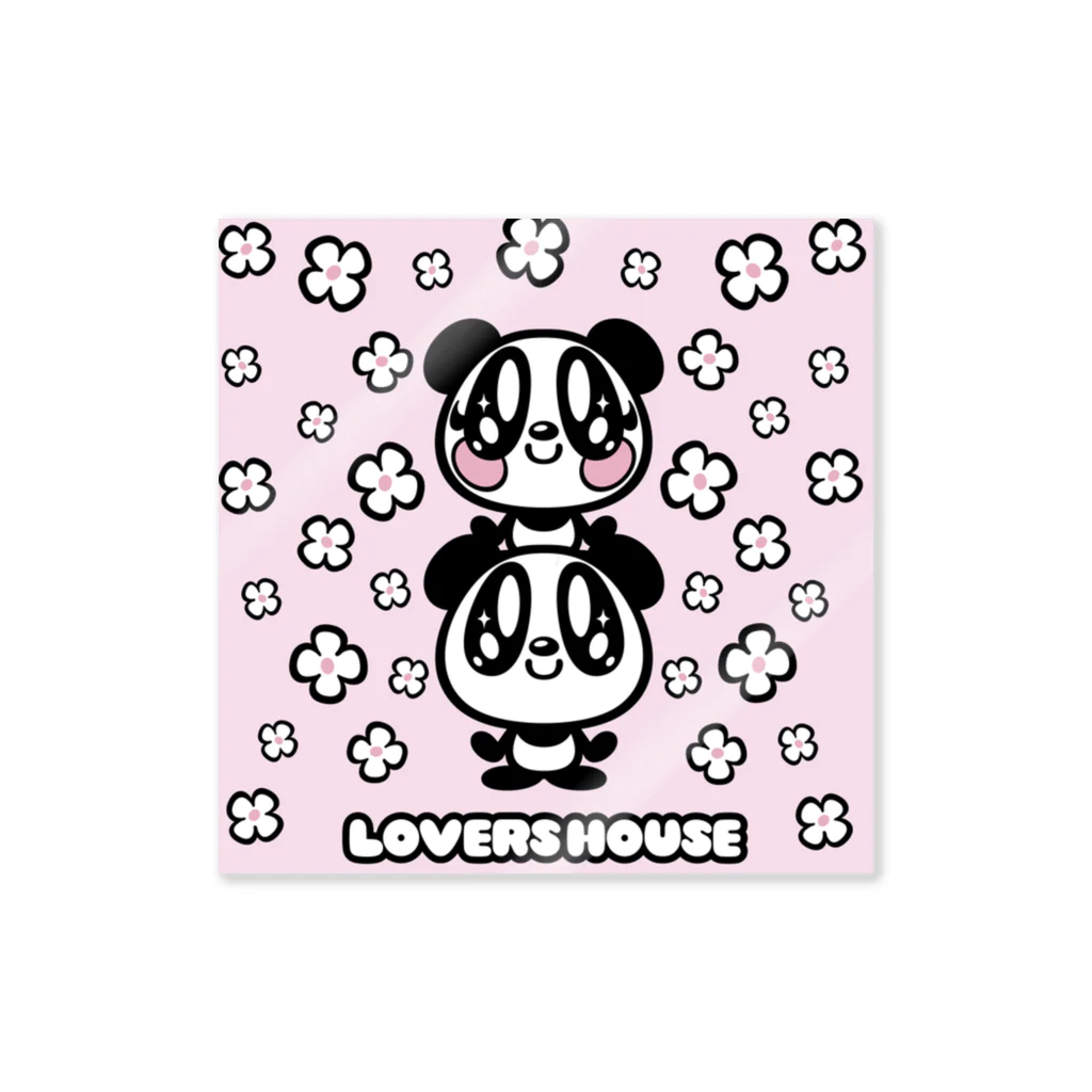 SUPER LOVERS co,ltdのLOVERS HOUSE お花メリーアンドケン　ピンク ステッカー