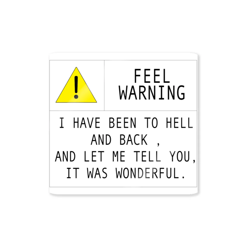 zzz_shopのFEEL WARNING Sticker