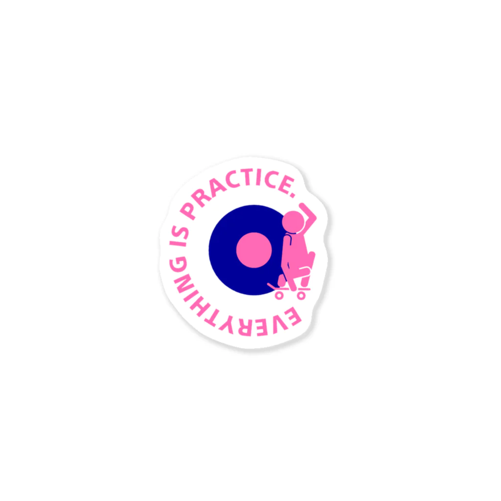 TAKAYUKIASOBIのEVERYTHING IS PRACTICE. ステッカー