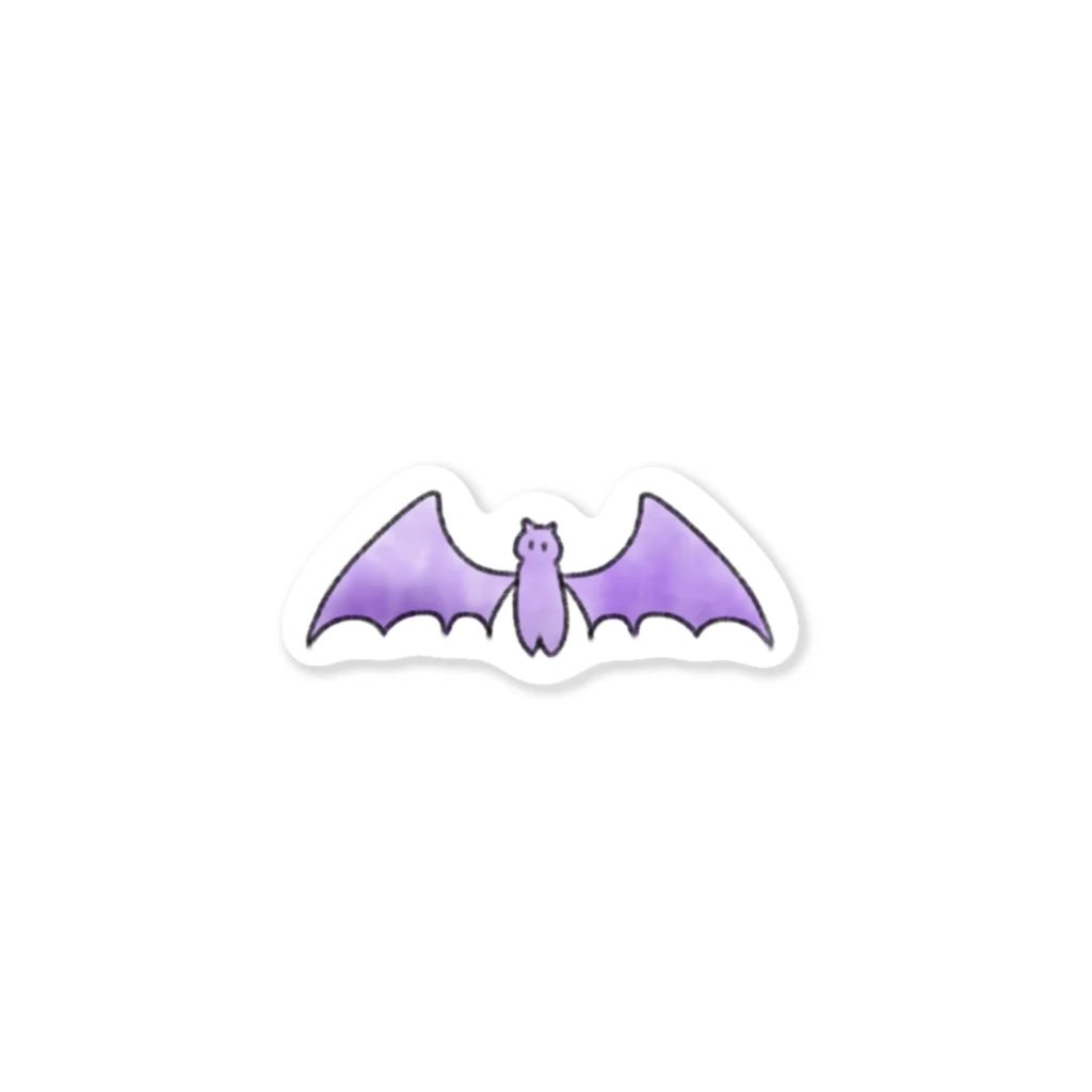 🦇水月黒羽ᙅ⩬のコウモリくん（紫） Sticker