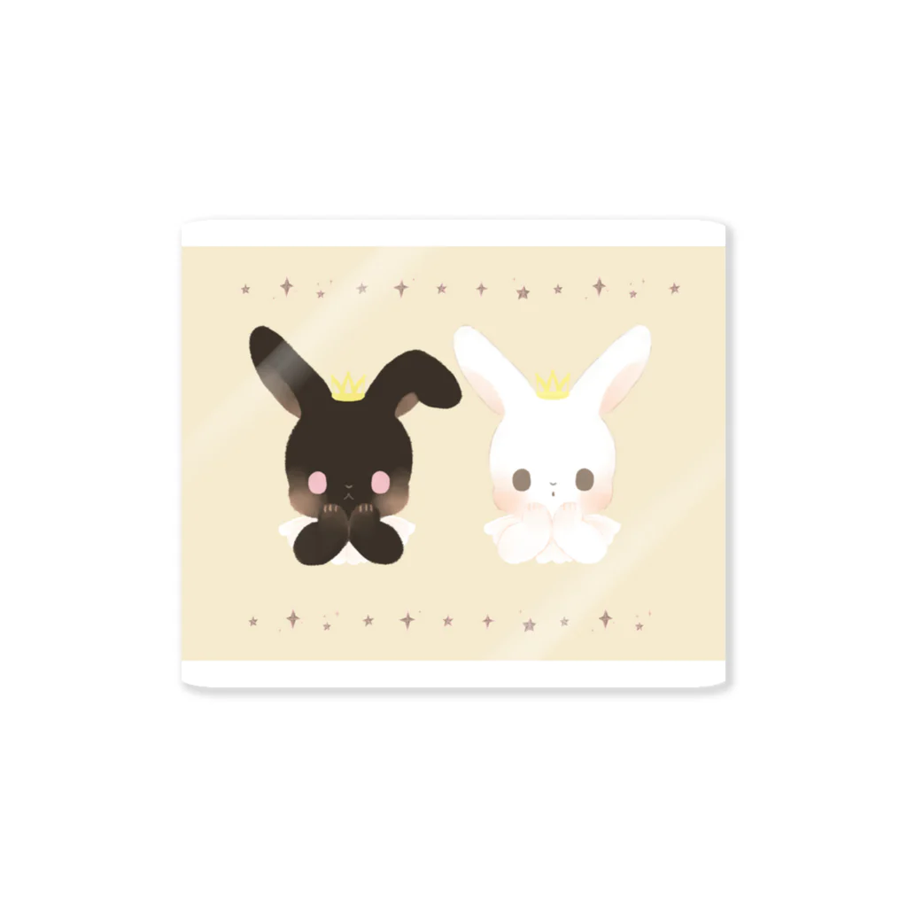 たかどのみこと🕊の白黒うさぎ Sticker