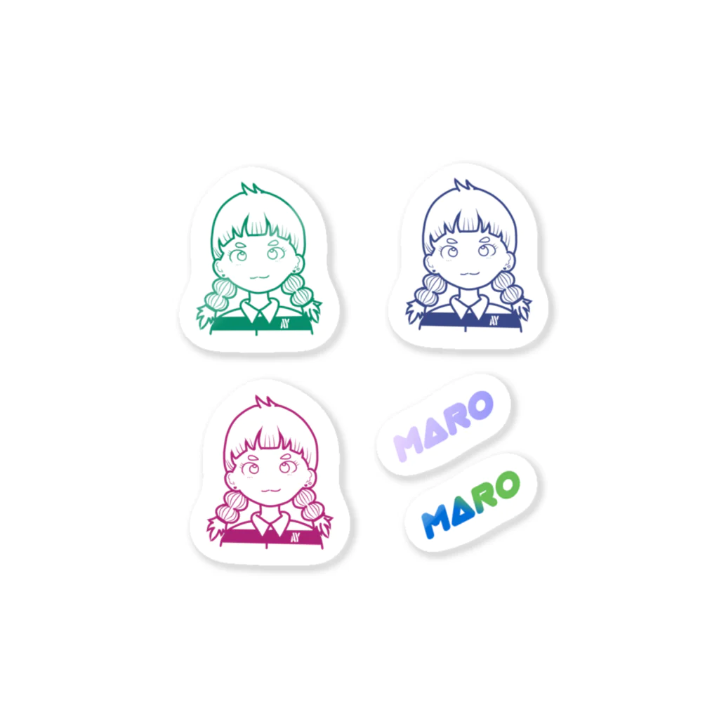 AY/girlのマロちゃんカラフル Sticker