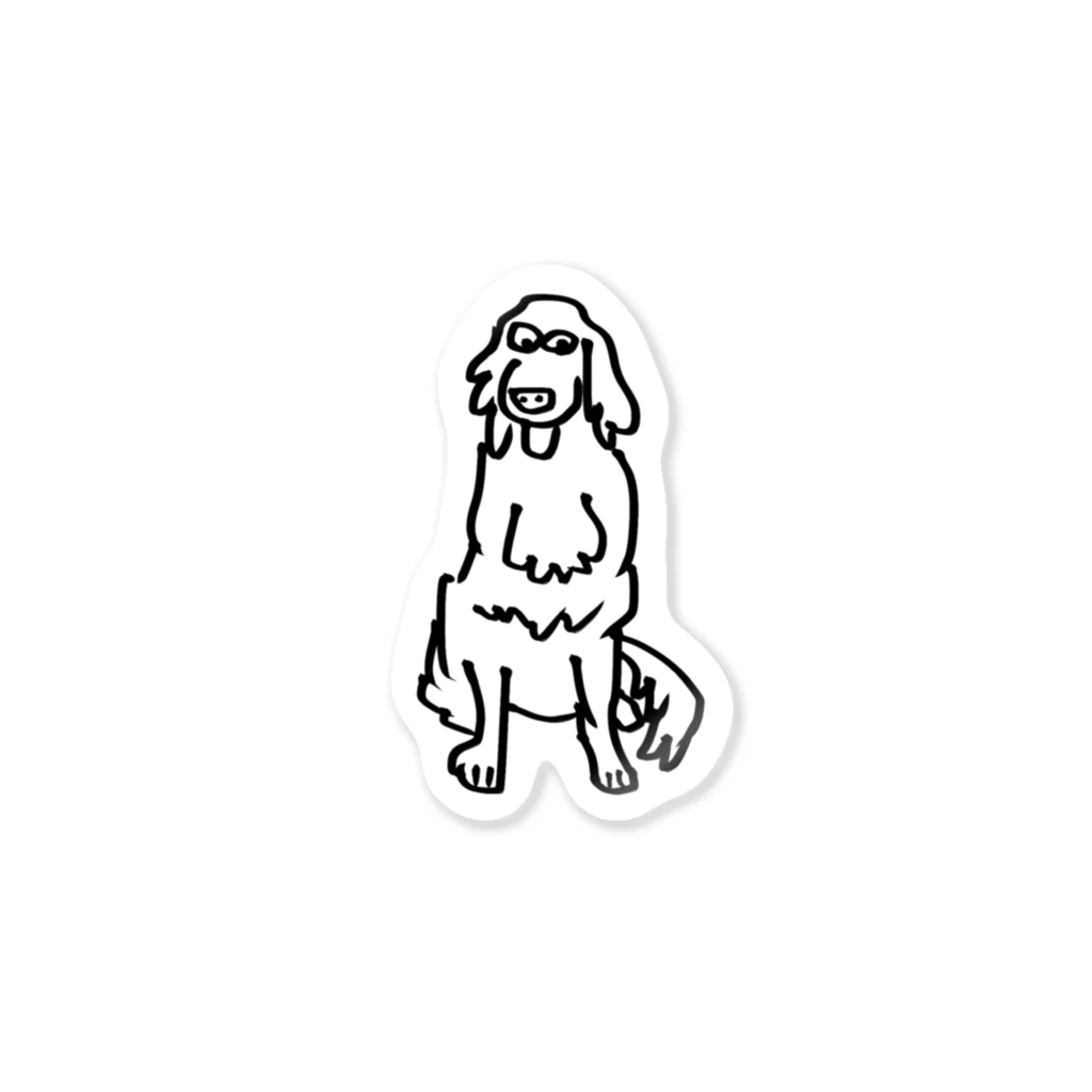 Tamazon8のふざけた顔した犬 Sticker