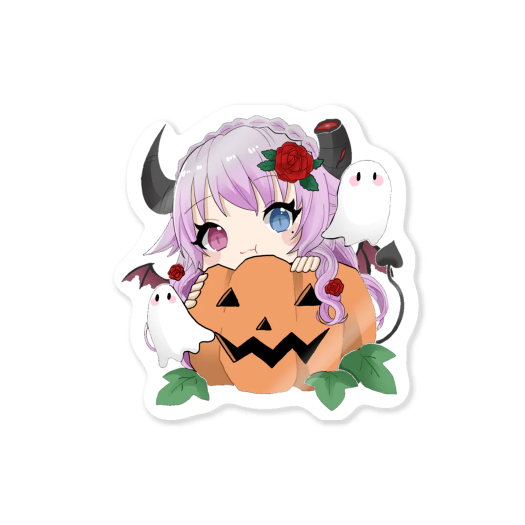 悪羽美咲Vtuberのグッズ販売のハロウィン悪羽 스티커