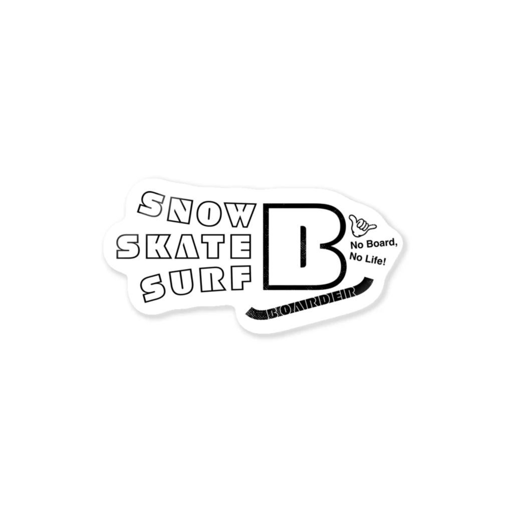 ShibuTのSNOW_SKATE_SURF BOARDER（スノー・スケート・サーフ ボーダー） ステッカー