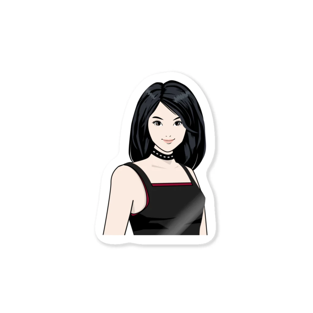 TOKU_YUKIMURAの微笑の美少女 Sticker