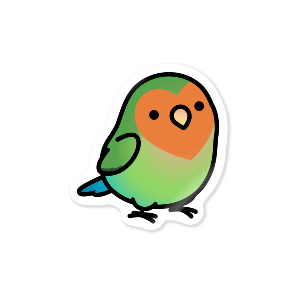 Cody the LovebirdのChubby Bird コザクラインコ Sticker