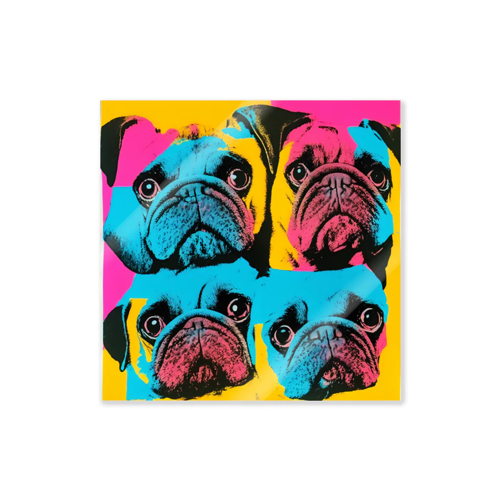 TakashiSのsurprised face pug Sticker