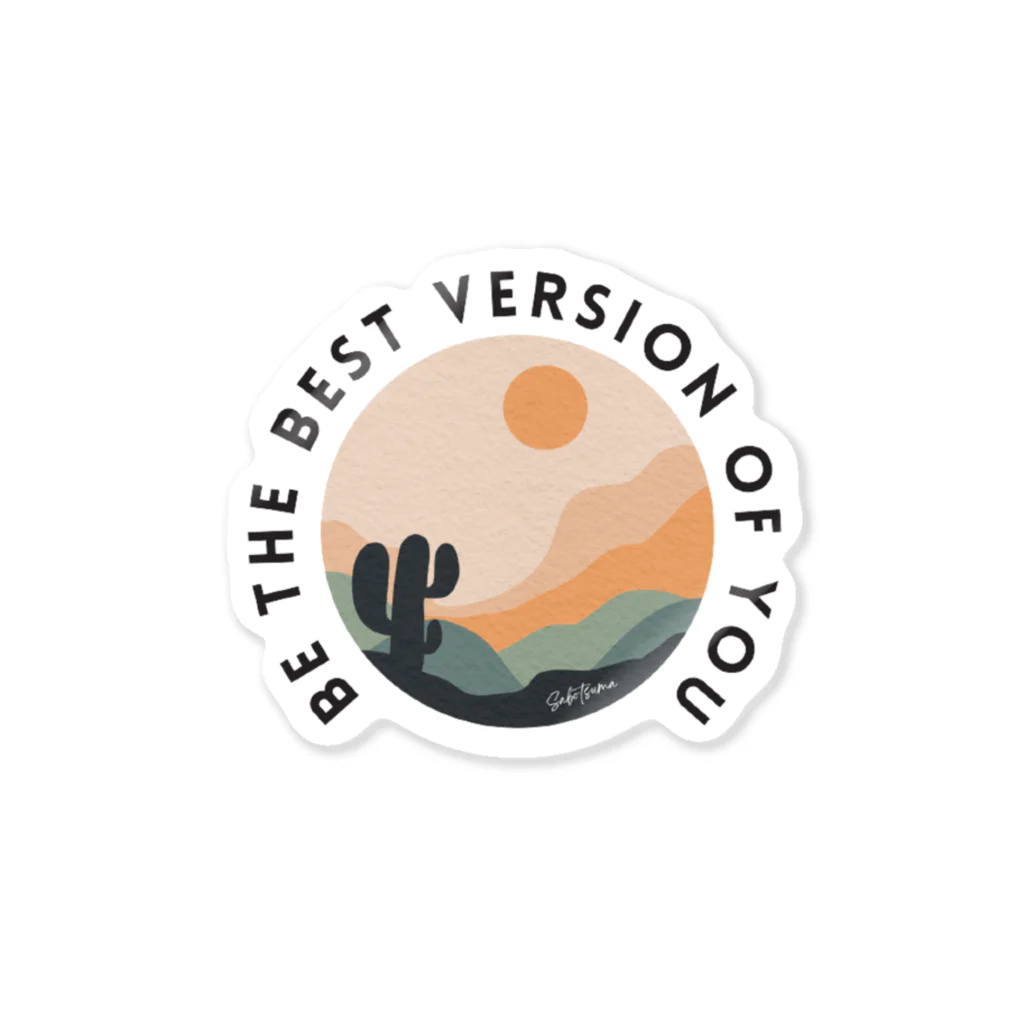 サボ妻オフィシャルストアのBe the best version of you ステッカー Sticker