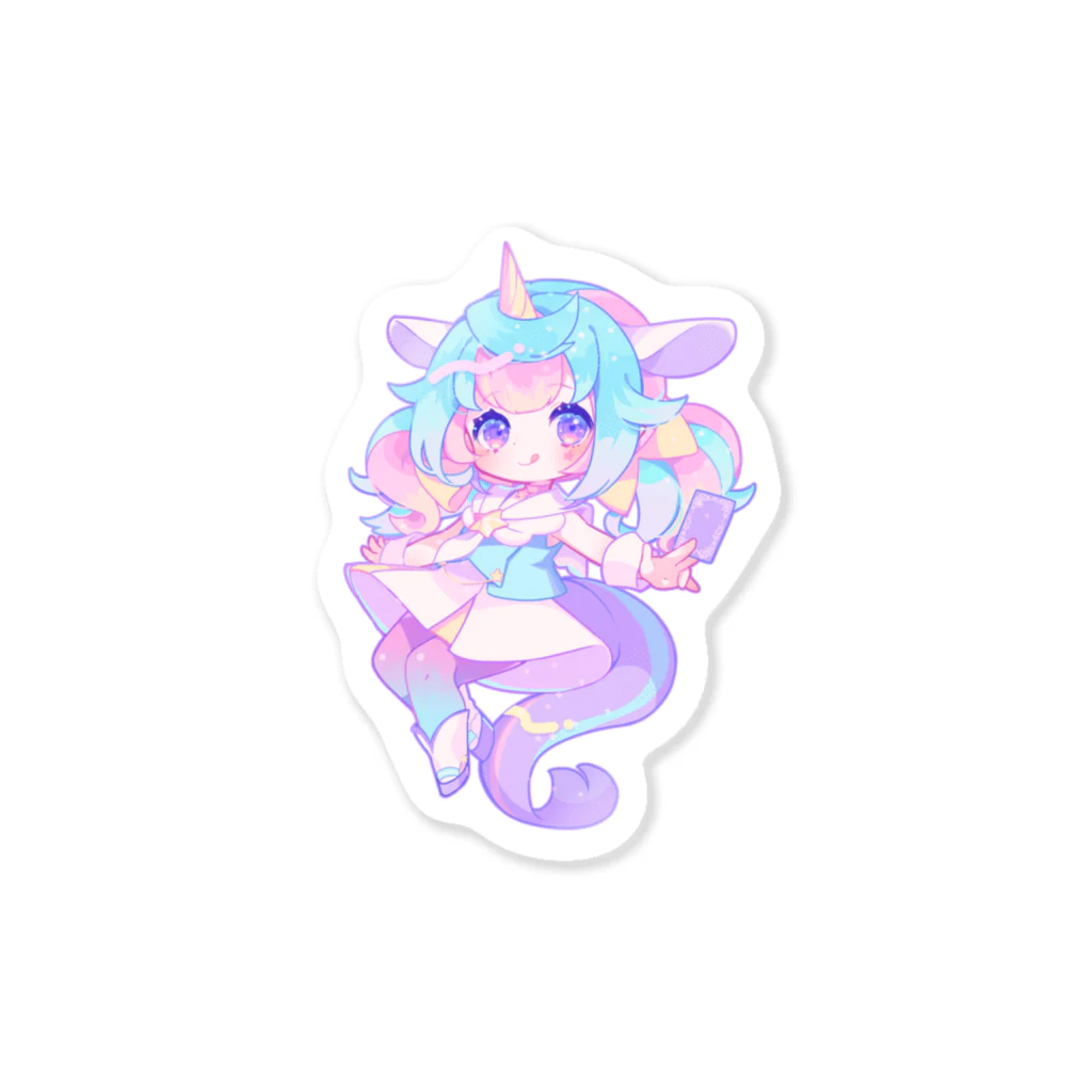 ユニ☆ココ🔮🦄天才プロ占い師のゆめかわ💖ユニ☆ココミニキャラステッカー Sticker